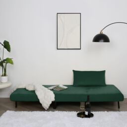Home Garden Direct Aurora - Single Bed Chair Sofa in Velvet - 1 Seater - Green - thumbnail 2