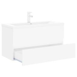 Berkfield Home Sink Cabinet with Built-in Basin White Engineered Wood - thumbnail 6