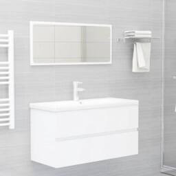 Berkfield Home Sink Cabinet with Built-in Basin White Engineered Wood