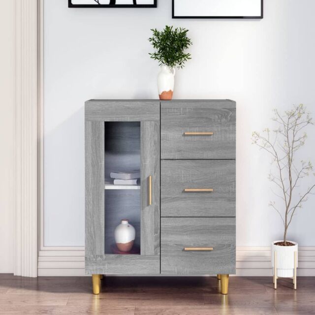 Berkfield Home Sideboard Grey Sonoma 69, 5x34x90 cm Engineered Wood - Size: 5 x 34 x 90 cm - image 1