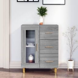 Berkfield Home Sideboard Grey Sonoma 69, 5x34x90 cm Engineered Wood - Size: 5 x 34 x 90 cm - thumbnail 1