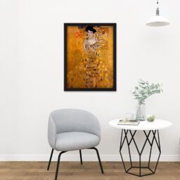 "Artery8 Wall Art Print Klimt Portrait Adele Bloch Bauer Large Framed Wall Décor Art in Brown - Size: W18"" x H24""" - thumbnail 2