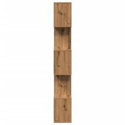 Berkfield Home Room Divider Bookcase 5-Tier Artisan Oak 70x24x161 cm Engineered Wood in Brown - Size: 70 x 24 x 161 cm - thumbnail 6