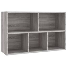 Berkfield Home Book Cabinet/Sideboard Grey Sonoma 50x25x80 cm Engineered Wood - Size: 50 x 25 x 80 cm - thumbnail 8