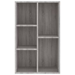 Berkfield Home Book Cabinet/Sideboard Grey Sonoma 50x25x80 cm Engineered Wood - Size: 50 x 25 x 80 cm - thumbnail 6
