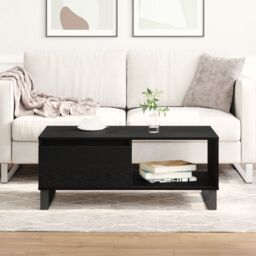 Berkfield Home Coffee Table Black Oak 90x50x36, 5 cm Engineered Wood - thumbnail 4