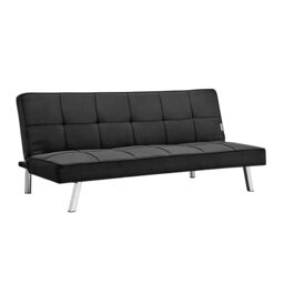 Bravich LTD Click Clack Fabric Sofa Bed - 3 Seater in Black - thumbnail 3