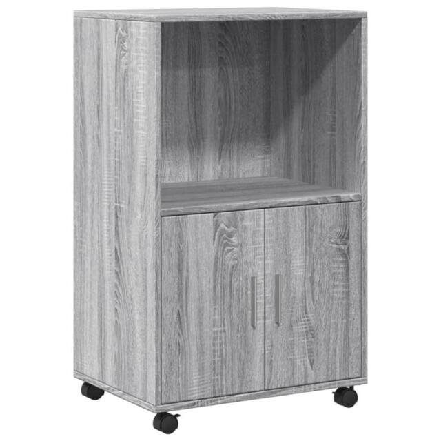 Berkfield Home Rolling¬†Cabinet Grey sonoma 55x40x91 cm Engineered Wood - Size: 55 x 40 x 91 cm - image 1