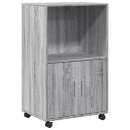 Berkfield Home Rolling¬†Cabinet Grey sonoma 55x40x91 cm Engineered Wood - Size: 55 x 40 x 91 cm - thumbnail 1