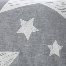 Smart Living Kids Printed Polycotton Duvet Cover or Fitted Sheet With Pillowcases - Superstar in Grey - Size: Double Fitted - thumbnail 2