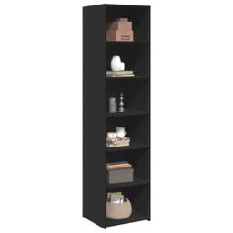 Berkfield Home Highboard Black 45x41x185 cm Engineered Wood - Size: 45 x 41 x 185 cm - thumbnail 3
