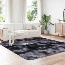 Berkfield Home Shaggy Rug High Pile NAVARRA Dark Grey 240x240 cm Polyester - Size: Medium - thumbnail 3