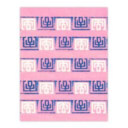 Artery8 Furuya Korin Framed Wall Art Print Pink Blue Geometric Pattern - Size: A4 - thumbnail 3