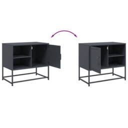 Berkfield Home TV Cabinet Anthracite 68x39x60.5 cm Steel in Charcoal - thumbnail 9