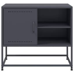 Berkfield Home TV Cabinet Anthracite 68x39x60.5 cm Steel in Charcoal - thumbnail 6