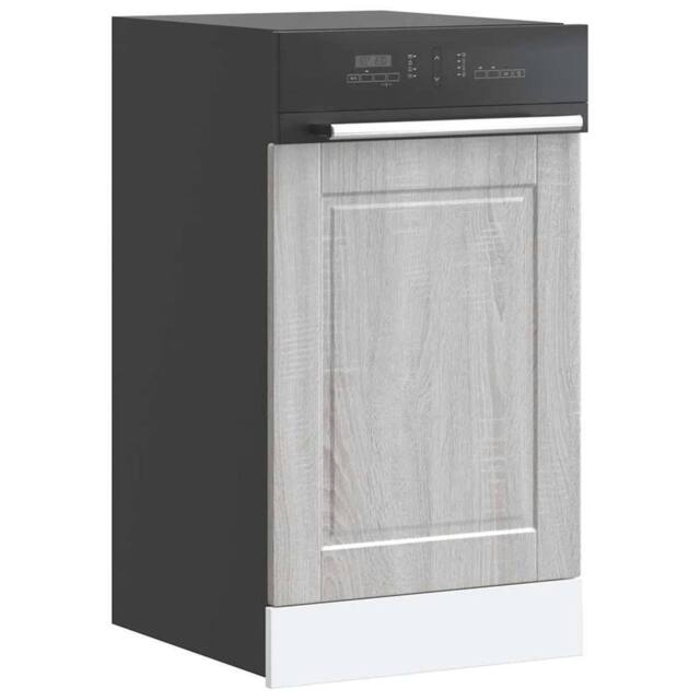 Berkfield Home Dishwasher Panel Porto Grey Sonoma 45x1, 5x67 cm Engineered Wood - image 1