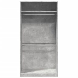 Berkfield Home Wardrobe Concrete Grey 100x50x200 cm Engineered Wood - Size: 100 x 50 x 200 cm - thumbnail 4