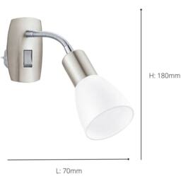 Loops Sleek Modern Satin Nickel & Chrome LED Wall Light for Indoor Spaces - thumbnail 4