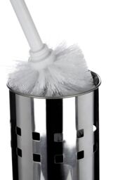 Orsina Modern Square Toilet Brush & Holder, Hygienic Bathroom Cleaner, Stainless Steel Cleaning Brush, Toilet Scrubber in Silver - thumbnail 4