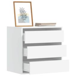 Berkfield Home Classic Corner Chest of Drawers White 60x41x58 cm Engineered Wood - Size: 60 x 41 x 58 cm - thumbnail 2