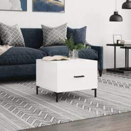 Berkfield Home Decorative Coffee Table High Gloss White 50x50x40 cm Engineered Wood - Size: 50 x 50 x 40 cm - thumbnail 2