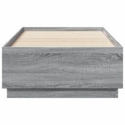 Berkfield Home Bed Frame with LED without Mattress Grey Sonoma 75x190 cm Small Single - thumbnail 6