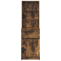 Berkfield Home Bedside Cabinet Smoked Oak 39x35x125 cm Engineered Wood - Size: 39 x 35 x 125 cm - thumbnail 6