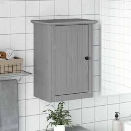 Berkfield Home Durable Bathroom Wall Cabinet BODO Grey 44x30x60 cm - Size: 44 x 30 x 60 cm - thumbnail 1