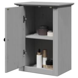 Berkfield Home Durable Bathroom Wall Cabinet BODO Grey 44x30x60 cm - Size: 44 x 30 x 60 cm - thumbnail 2