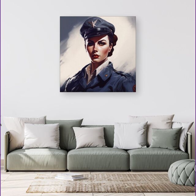 Warren Reed - Designer Defiant Strength Canvas - Size: w40 inch x h40 inch - image 1