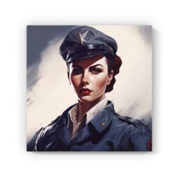 Warren Reed - Designer Defiant Strength Canvas - Size: w40 inch x h40 inch - thumbnail 2