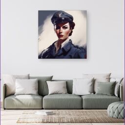 Warren Reed - Designer Defiant Strength Canvas - Size: w40 inch x h40 inch - thumbnail 1