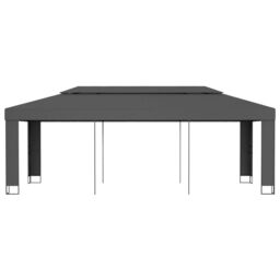 Berkfield Home Gazebo with Double Roof 3x6 m Anthracite in Black - thumbnail 2
