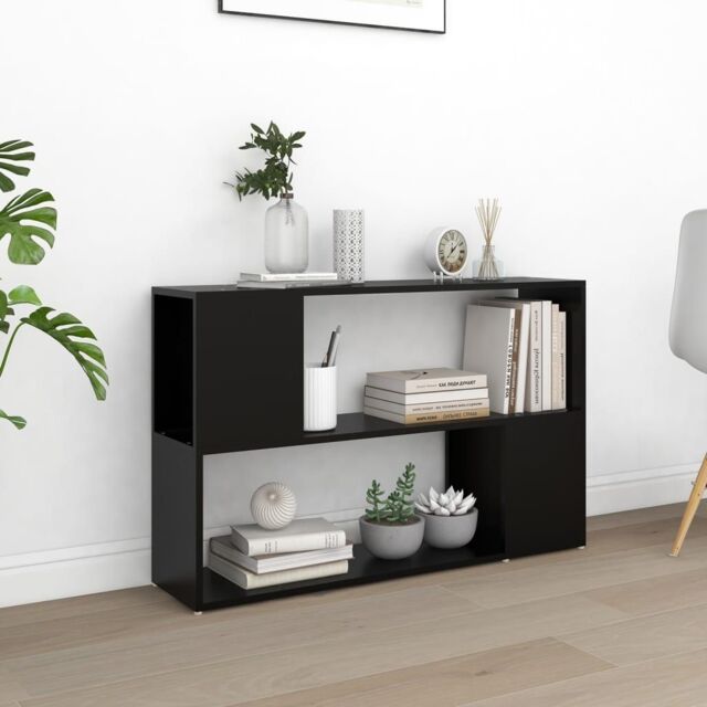 Berkfield Home Book Cabinet Black 100x24x63 cm Engineered Wood - Size: 100 x 24 x 63 cm - image 1