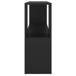 Berkfield Home Book Cabinet Black 100x24x63 cm Engineered Wood - Size: 100 x 24 x 63 cm - thumbnail 4