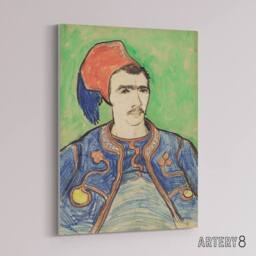 "Artery8 The Zouave Infantryman Van Gogh Vintage Canvas Wall Art in Green - Size: W12"" x H16""" - thumbnail 2