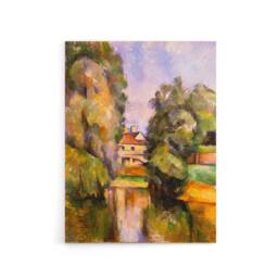 "Artery8 Paul Cezanne Country House By A River Canvas Wall Art Print - Size: W18"" x H24""" - thumbnail 1