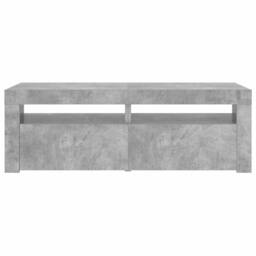 Berkfield Home TV Cabinet with LED Lights Concrete Grey 120x35x40 cm - Size: 120 x 35 x 40 cm - thumbnail 8
