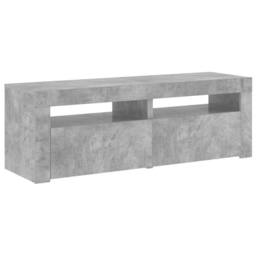 Berkfield Home TV Cabinet with LED Lights Concrete Grey 120x35x40 cm - Size: 120 x 35 x 40 cm - thumbnail 7
