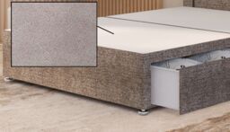 Somnior Chambery Divan Bed Frame 2 Drawers with Floor Standing Headboard Tweed in Brown - Size: King - thumbnail 5
