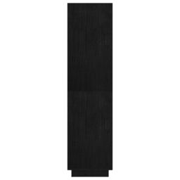Berkfield Home Book Cabinet/Room Divider Black 80x35x135 cm Solid Pinewood - Size: 80 x 35 x 135 cm - thumbnail 6