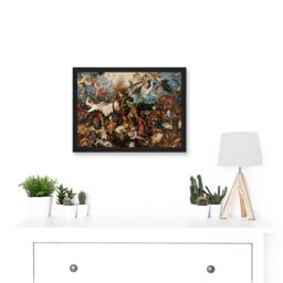 Artery8 Pieter Bruegel The Elder The Fall Of The Rebel Angels Painting Artwork Framed Wall Art Print A4 in Black - thumbnail 2