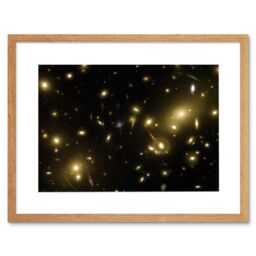 Artery8 Wall Art Print Hubble Space Astronomy Gravity Galaxy Cluster Abell 2218 Giant Cosmic Magnifying Glass View Distant Galaxies Caused By - thumbnail 1