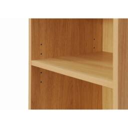 Nordara Narrow Bookcase with 3 Adjustable Shelves - Oak Wooden Storage Unit in Brown - Size: 120 cm x 100 cm - thumbnail 3