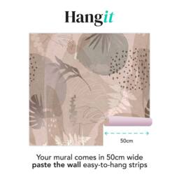 Superfresco Easy Abstract Leaf Neutral Print To Order 3m x 2.8m Mural in Beige - thumbnail 3