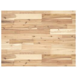 Berkfield Home Bathroom Vanity Top Untreated 80x60x4 cm Solid Wood Acacia in Brown - Size: 80 x 60 x 4 cm