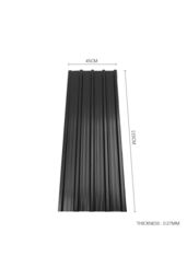 H&O Direct Set of 12 Steel Corrugated Panels in Black - thumbnail 3