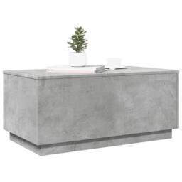 Berkfield Home Coffee Table with LED Lights Concrete Grey 90x50x40 cm - Size: 90 x 50 x 40 cm - thumbnail 6