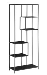 Nordlys Industrial 5-Level Bookshelf Storage Rack in Black - thumbnail 1