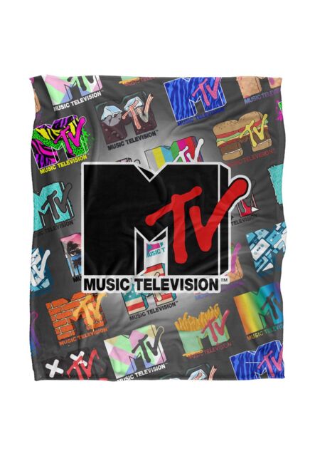 MTV Logos Bkt Silky Touch Super Soft Throw Blanket 152 X 127 cm in White - image 1